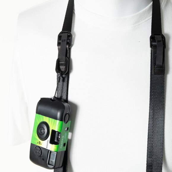 Dual Adjustable Premium All Black Camera Strap  w/ Peak Design Anchors 32-60" - Picture 4 of 9